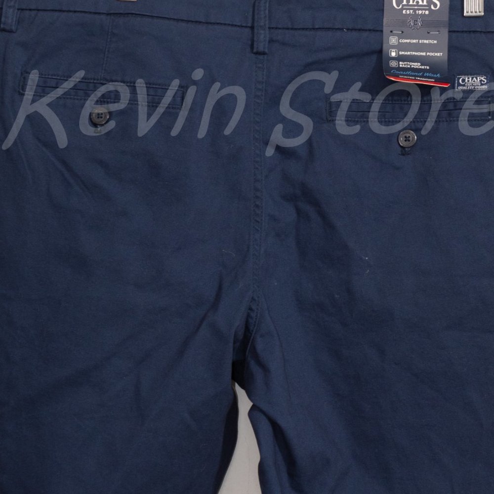 NAVY NWT Men flat front short CHAPS - Picture 5 of 8